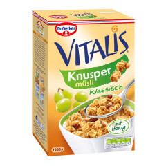 Musli Vitalis chrumkav� medov� 1,5kg Dr.Oetker
