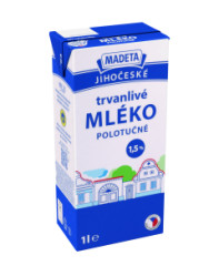 Mlieko trvanliv� 1,5% 1L Jiho�esk� Madeta