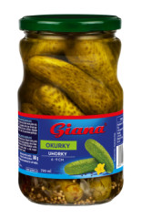 Uhorky 6,7-9cm 670g/720ml Giana