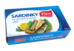 Ryby Sardinky slne�nicov� olej 125g Viva EO